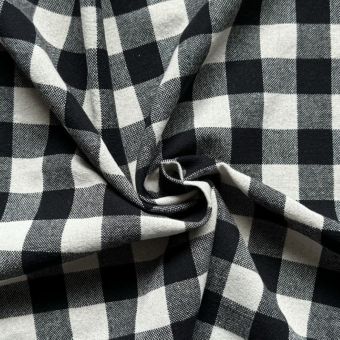 Tissé teint vichy Célestin noir
