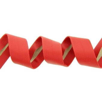 Biais simili cuir 20 mm rouge