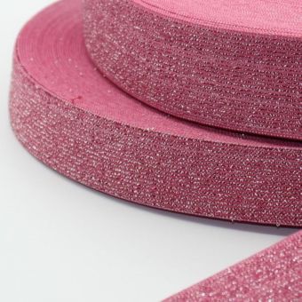 Élastique lurex 25mm corail