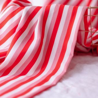 Tissu viscose Poppy Stripe - Lise Tailor