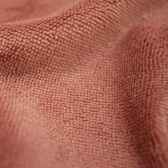 Tissu éponge bambou doudou rose blush