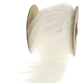 Ruban fausse barbe blanc lutin 120mm