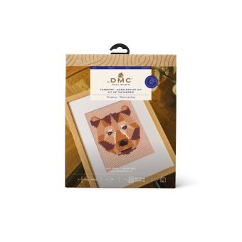 Kit créateur tapisserie ours géométrique DMC