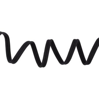 Galon double jonc mat noir 11 mm