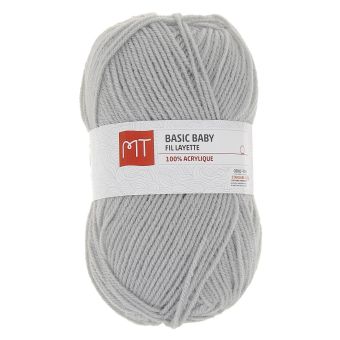 Pelote de fil à tricoter MT Basic baby gris clair