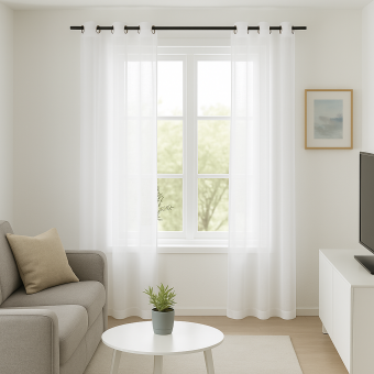 Voilage Enzo blanc 140x240 cm