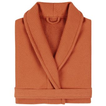 Peignoir nid d'abeille NATURAL col châle Col châle L