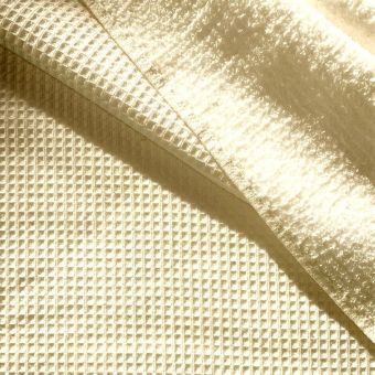 Tissu nid d'abeille épais envers éponge ecru qualité supérieure