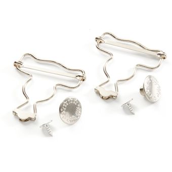 Boucles pour salopette nickel