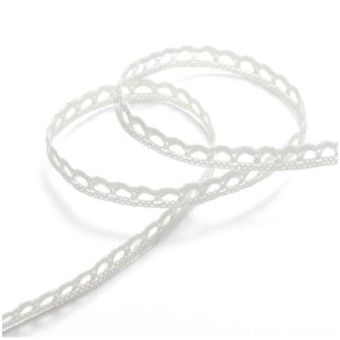 Ruban dentelle 10 mm blanc