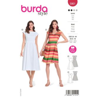 Patron Burda robe 34-44 Réf B 5901