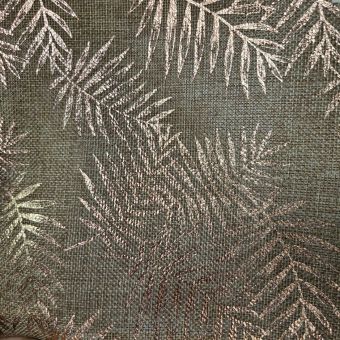 Toile effet jute palmes bronze