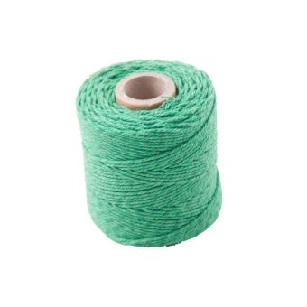 Pelote corde macramé coton vert moyen 50g 1mmx65m