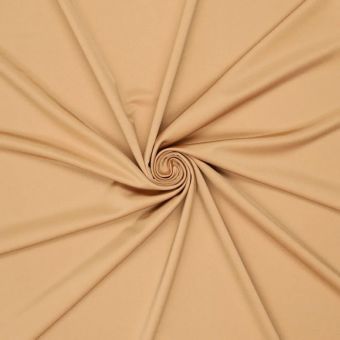 Maille lycra stretch maillot de bain unie caramel