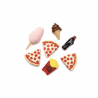 Sachet boutons fantaisie thème pause gourmande