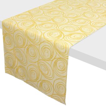 Chemin de table SPIRALE Jacquard Jaune