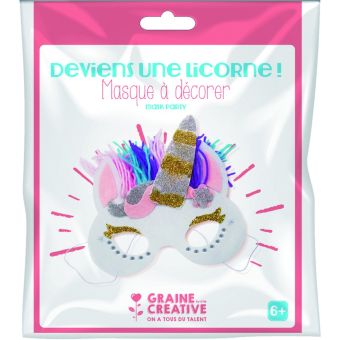 Kit masque feutrine licorne