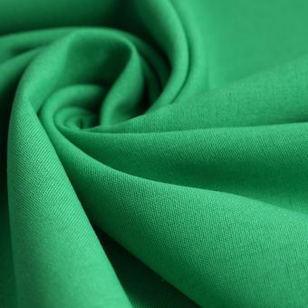Tissu toile polyester viscose lin uni vert