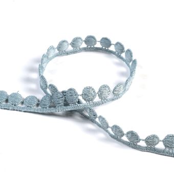 Ruban guipure 10 mm gris 