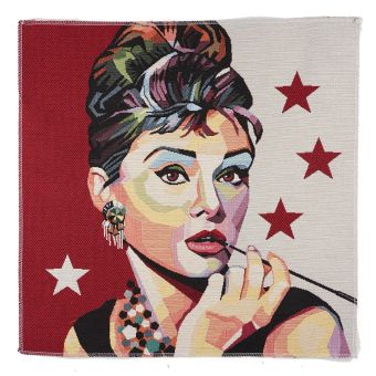 Carré de tissu jacquard Audrey Hepburn