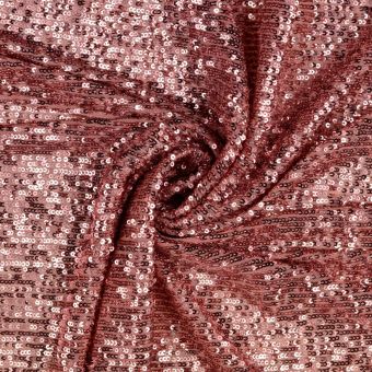 Tissu sequin vieux rose