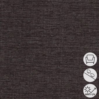 Toile unie Outdoor polyskin anti-uv et Teflon - effet marbré noir