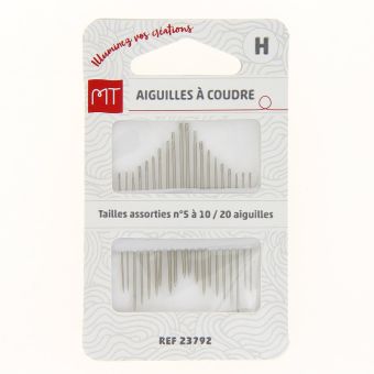 Aiguilles à coudre assorties n° 5 à  10