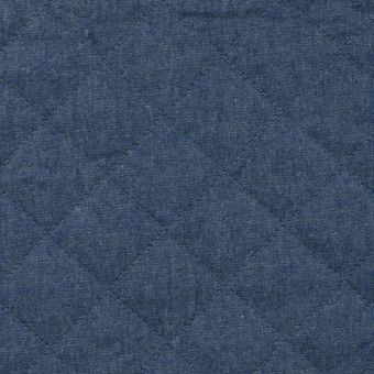 Tissu matelassé léger chambray bleu