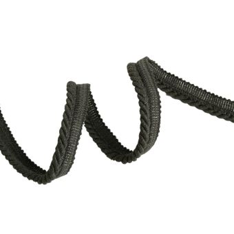 Passepoil tressé bocca gris anthracite