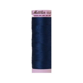 Bobine de fil mettler silk finish cotton 150m bleu marine col. 0823