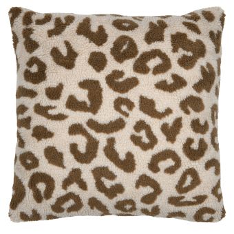 Coussin imprimé léopard
