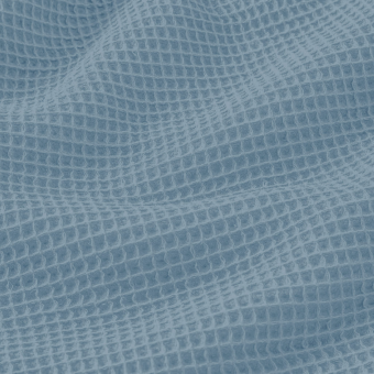 Tissu éponge Nid d'Abeille bleu baltique