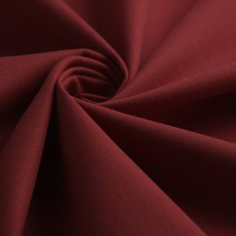 Tissu gabardine coton Gabin bordeaux