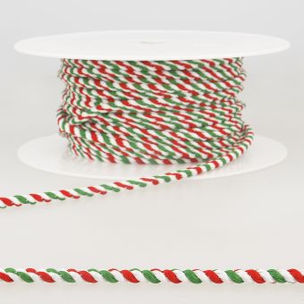 Cordon lacet tricolore 4mm Italie