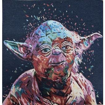 Carré jacquard 47x47cm Yoda