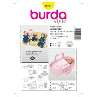 Patron Burda 8591 - Habits de Poupée