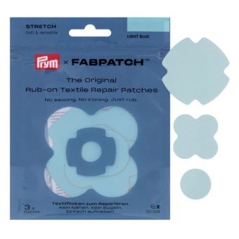 Lot de 3 patchs réparation Rub-On stretch bleu clair - Prym