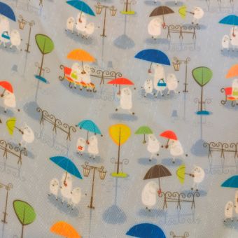 Coupon 50x45cm Toile imperméable moutons sous la pluie