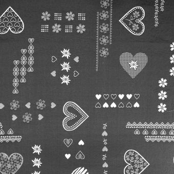Tissu jacquard Lioni gris grande largeur 