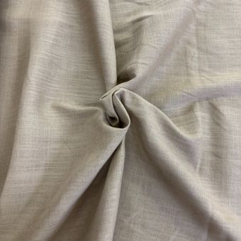 Toile légère lin viscose beige foncé