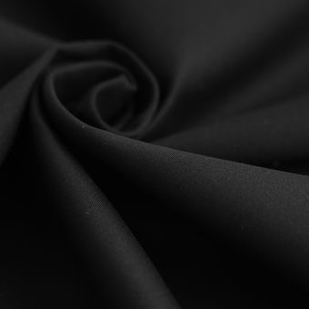 Tissu twill coton uni noir