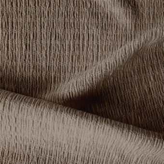 Maille jersey crêpon froissée stretch unie marron