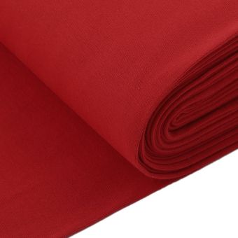 Tissu jersey bord-côte tubulaire rouge