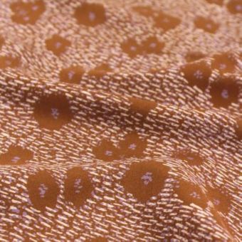 Tissu popeline de viscose Punti caramel - Eglantine et Zoé