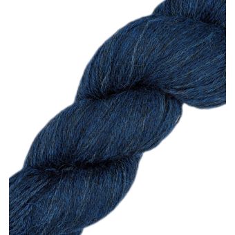 Pelote de laine Bleu Denim - Lama Alpaga FS - Fingering - 100g / 366m