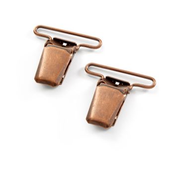Pinces bretelles couleur bronze 3cm