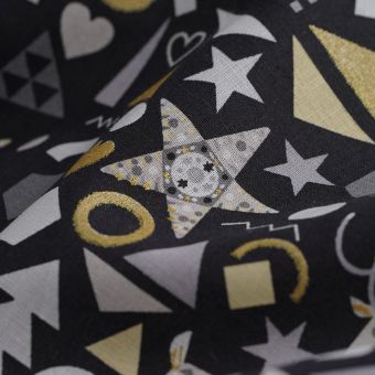 Tissu de Noël Sacha gris anthracite