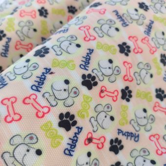 Coupon 100x100cm Toile imperméable puppy dog