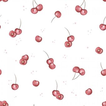 Tissu Softshell Cerise Fruits, coupon 1m x laize (145cm)