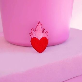 Lot De 40 écussons Thermocollants En Forme De Cœur - Mini écussons Thermocollants - Pour T-shirts, Jeans, Vêtements, Réparations, Décoration